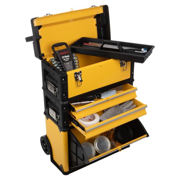 Stackable Rolling Tool Box with Wheels