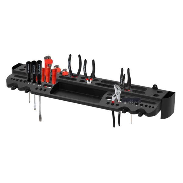 Wall Mount Hand Tool Organizer with 61 Holes and 4 Hooks