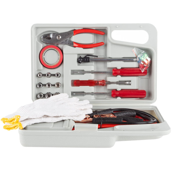 30-Piece Emergency Roadside Assistance Tool and Auto Kit