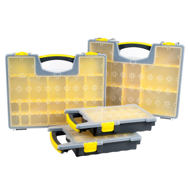 Storage Organizer Tool Box Set, Yellow/black, Set of 4, 4-Pack