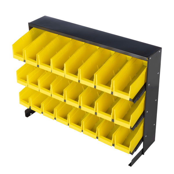 Small Parts Organizer with 24 Plastic Storage Bins