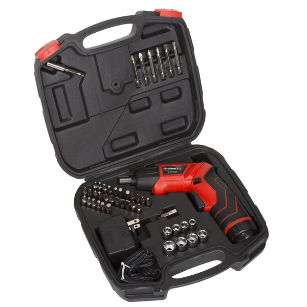 45-Piece Pivoting Electric Screwdriver