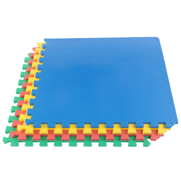 2-Piece EVA Foam Mat Tiles, Multicolor, 4-Pack